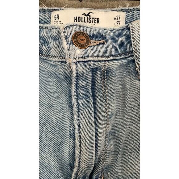Hollister Jeans Womens 27/5R Blue Straight Distressed Denim - Picture 2 of 3